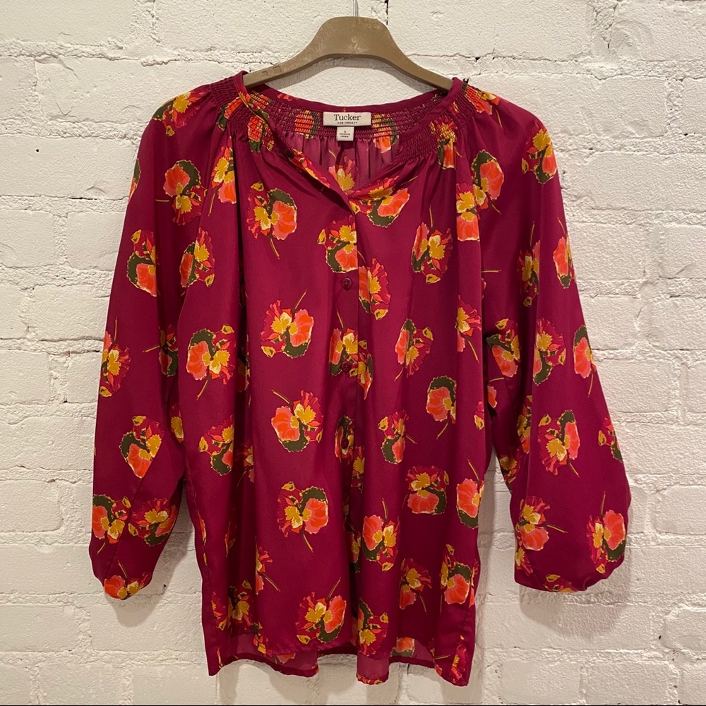 Tucker NYC X Target Classic Floral Blouse S